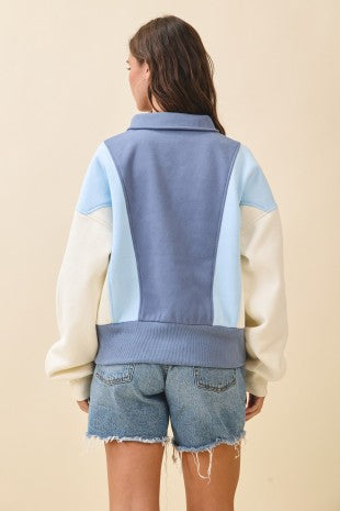 Haven Colorblock Henley Sweatshirt