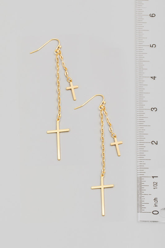Blythe Cross Earrings