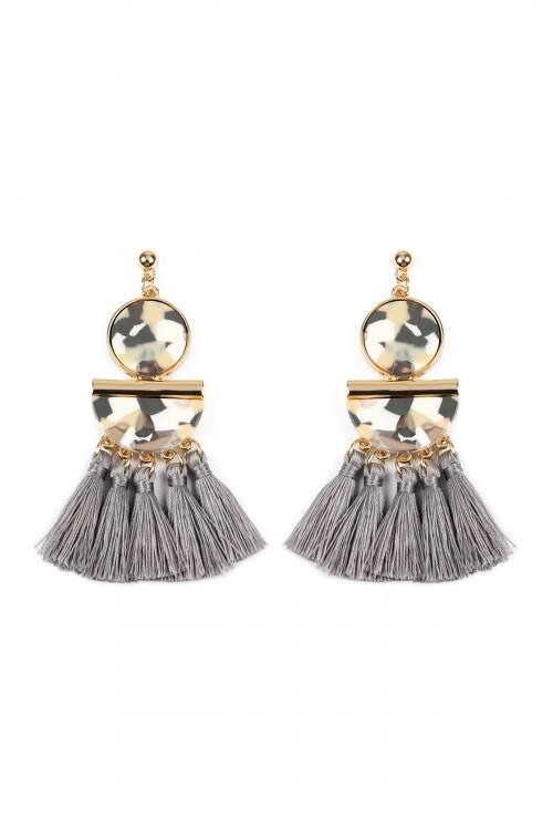 Marble Tassel Earring