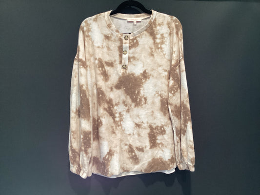 Brown tie-dye top