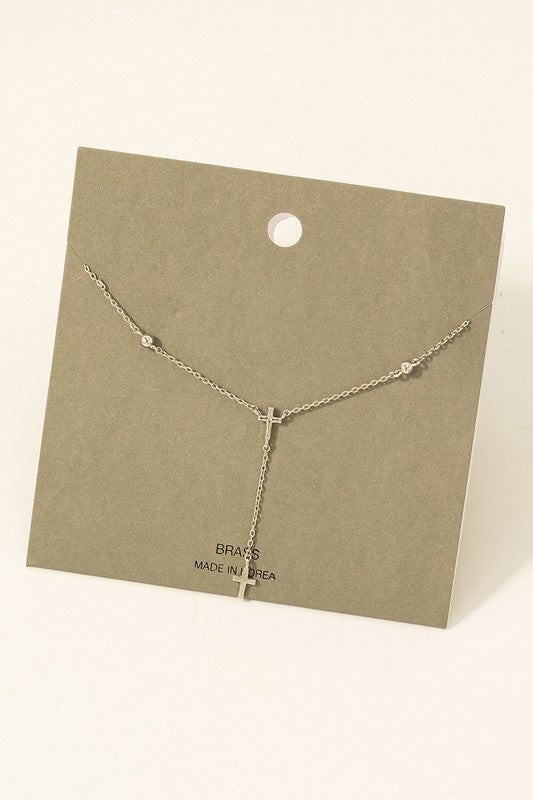 Cross Charms Y Necklace