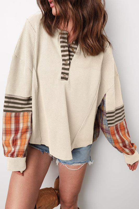 Madelyn Waffle Knit Henley