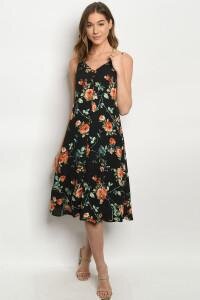 Strappy Floral Dress