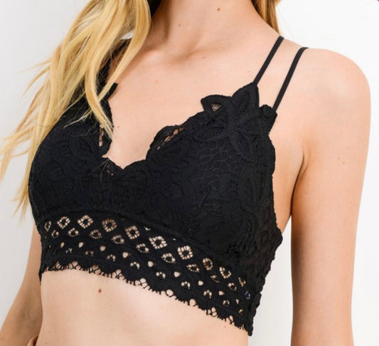 Plus Black Bralette