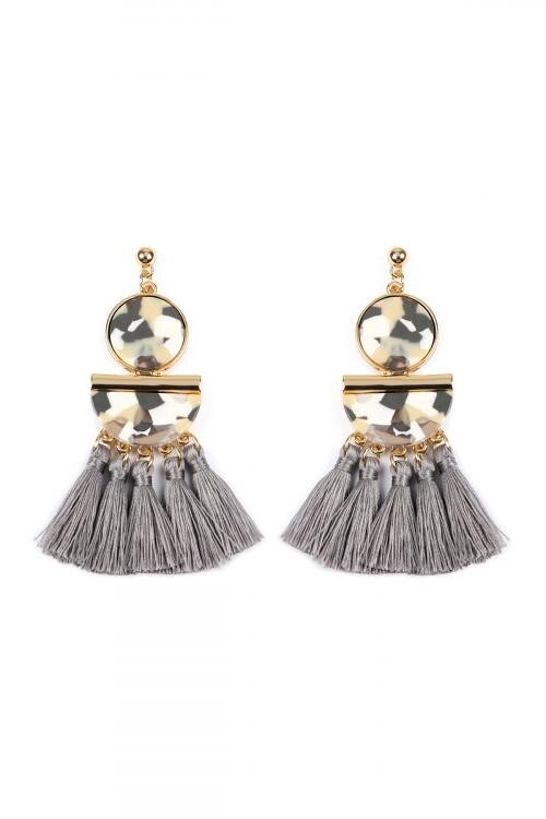 Marble Tassel Earring