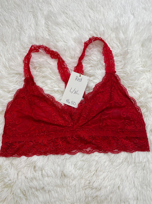 Red Racerback Bralette Plus