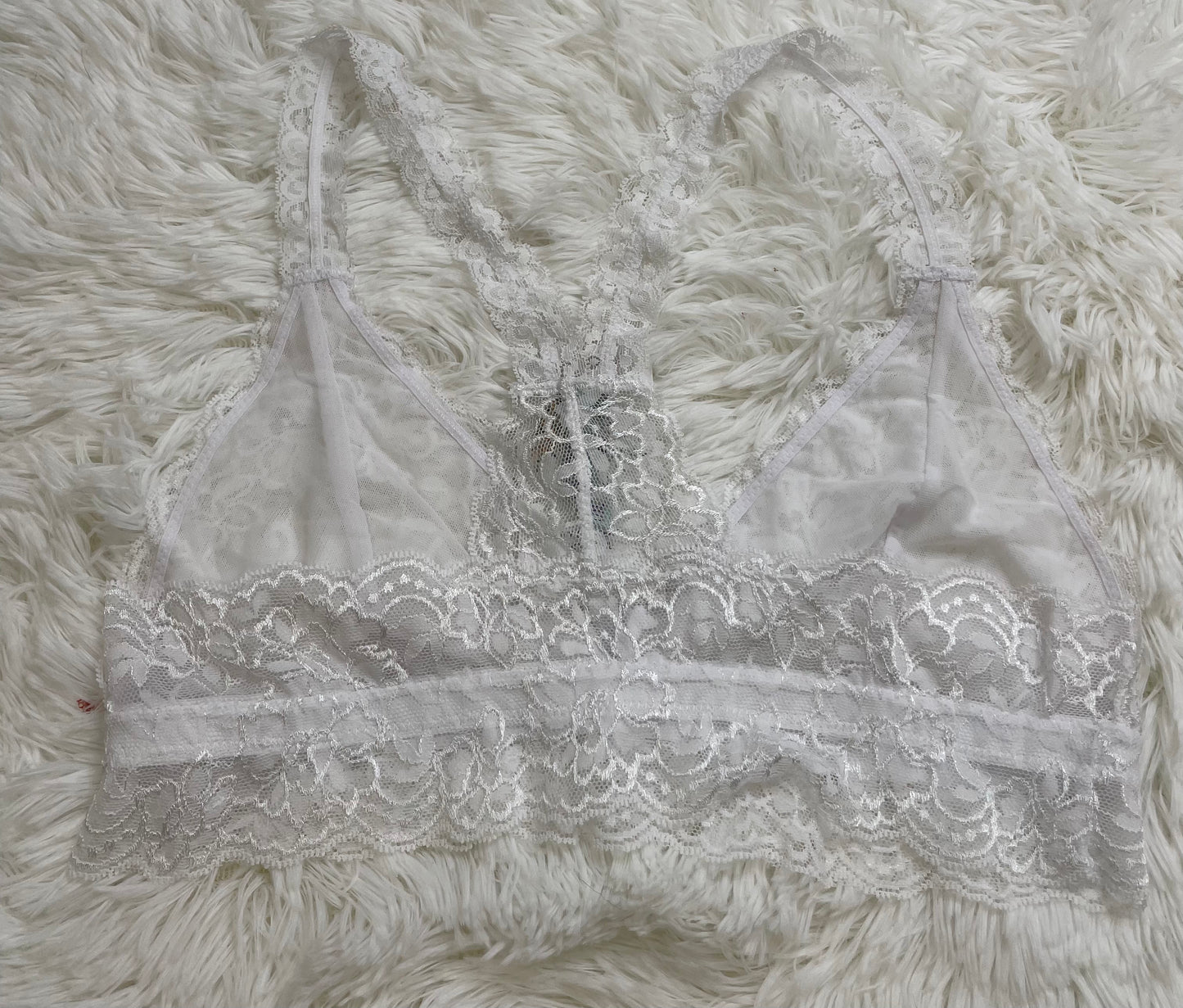 White Racerback Bralette Plus