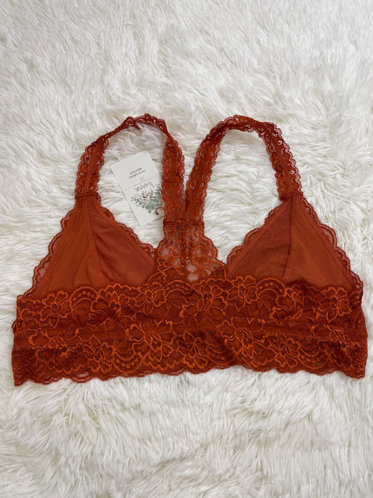 Burnt Orange Racerback Bralette Plus