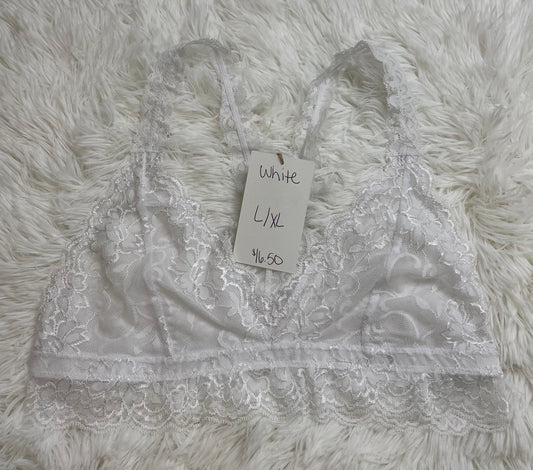 White Racerback Bralette Plus