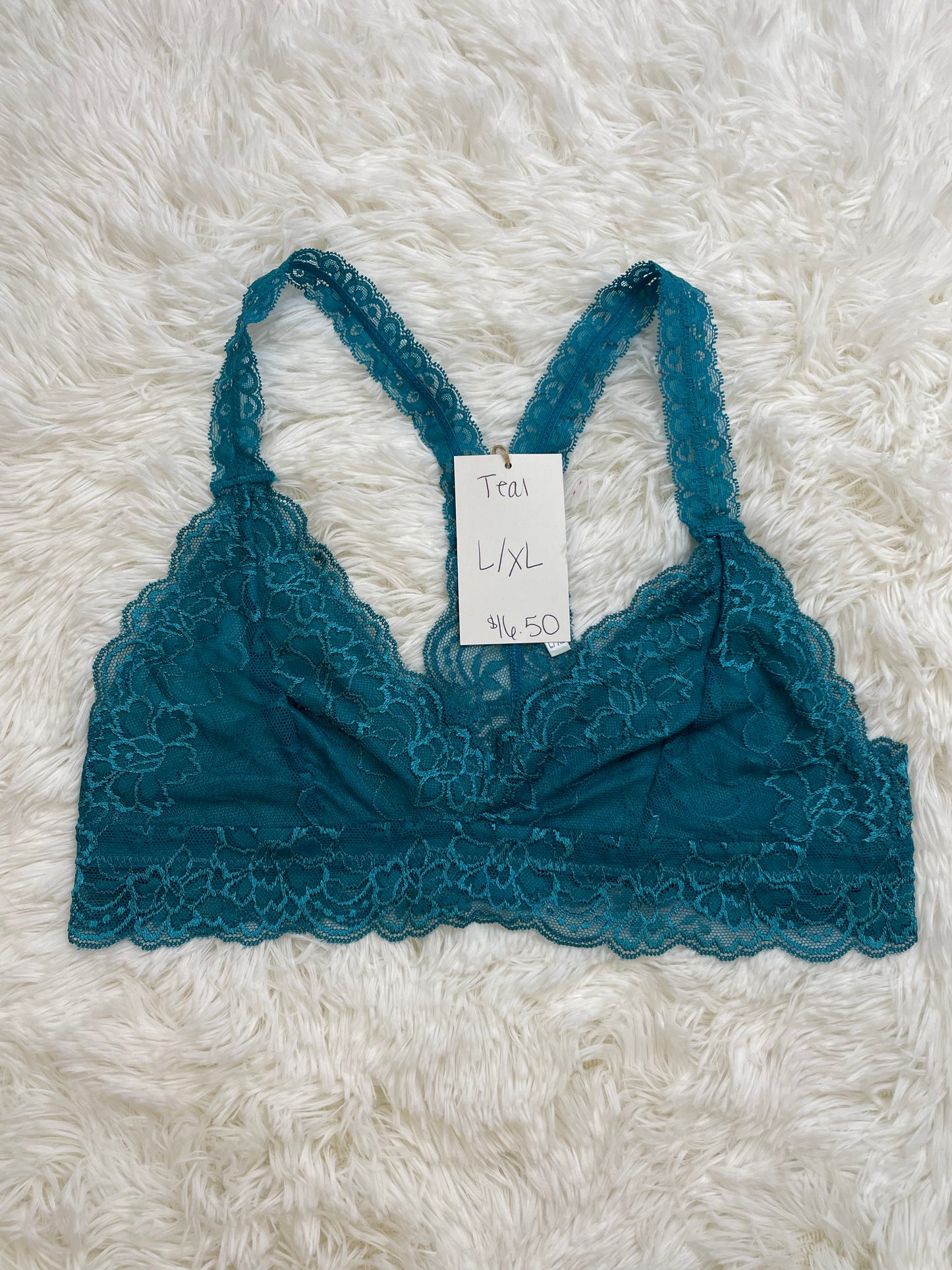 Teal Racerback Bralette Plus