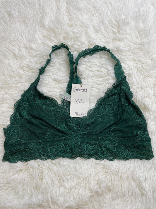 Emerald Racerback Bralette Plus