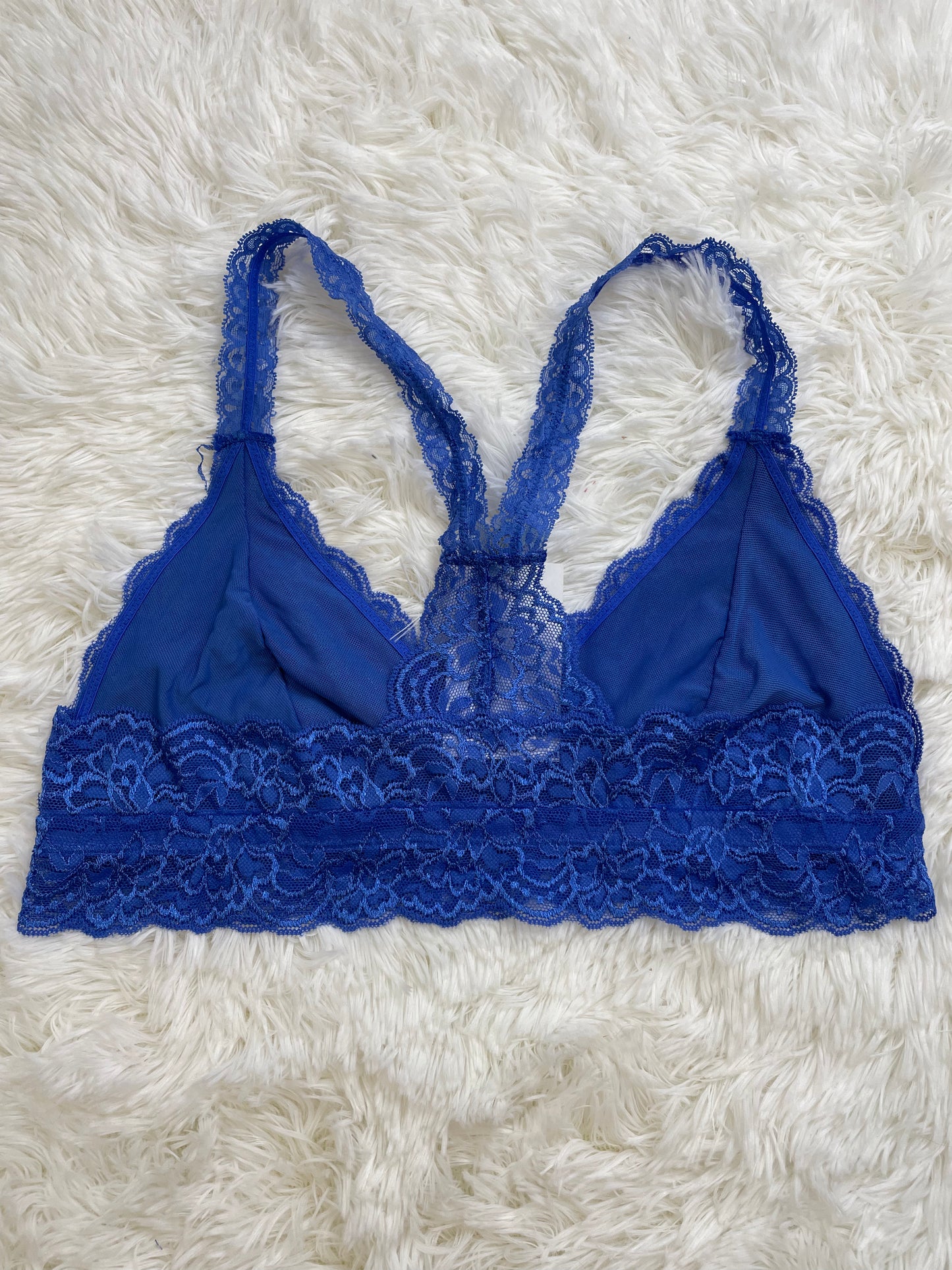 Blue Racerback Bralette Plus